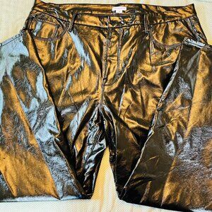 GOOD AMERICAN - BLACK FAUX LEATHER PANTS